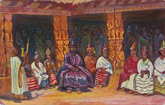 Njoya and his wives, in Cameroon (IMP-DEFAP CMCFGB-CP045 2)