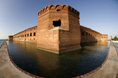 Fort Jefferson surrounded by Moat