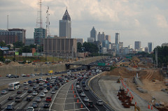 Traffic Jam in Atlanta, Georgia