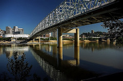 Cincinnati - Taylor-Southgate Bridge & Coliseum Reflected