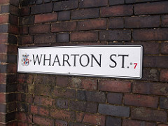 Wharton Street - road sign in Nechells