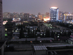 Night view from our apartment
