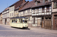 Halberstadt Gotha T57 Tram no 40 , Vogtei,  DDR, May 1990