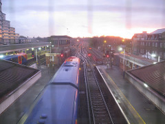 Woking station sunset