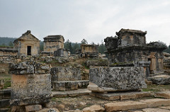A cluster of tombs in the necropolis