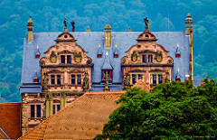 Schloss Heidelberg  - Friederichbau - Dachgauben Hoffseite