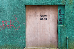 "Obey God" Street Art in Cork City [2014] Ref-2157