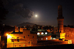Moon over Sanaa