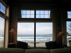 Picture window in the Great Room, Long Beach Lodge