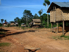 Lao Village Scene