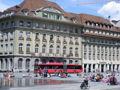 Bern Mercedes Citaro bus 847 with fountain, Switzerland July 2011