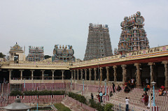 Madurai, Sri Meenakshi Temple, western and northern gopurams