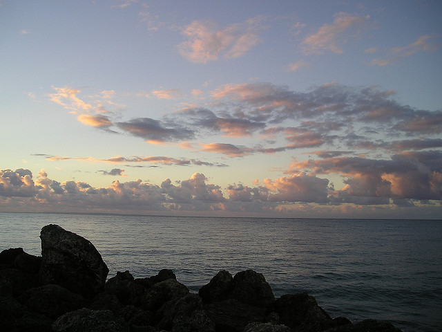 Guadeloupe sunrise clouds