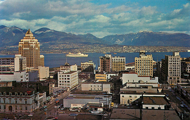 Postcard: Downtown and Harbour, c.1965