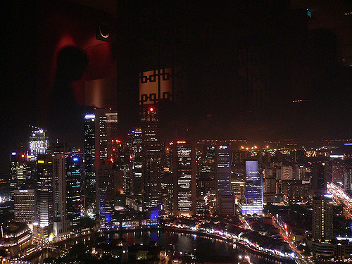 Night View of Singapore skyline