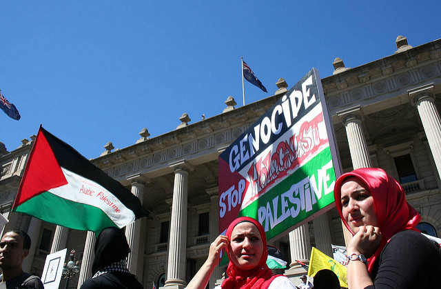 Palestine protest Outside Victorian Parliament House