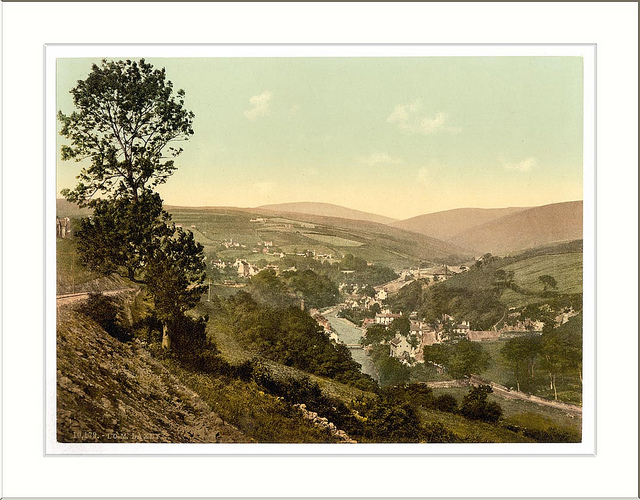 Laxey general view Isle of Man England