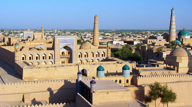 View from the city walls, Khiva