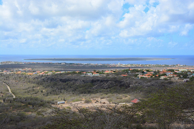 View over Kralendijk from North-Salina (Bonaire 2014)