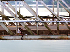 Man on kallai bridge, Kozhikode