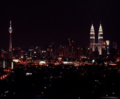 Kuala Lumpur at Night.