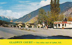 Postcard: Gladwin Court, Lytton, BC, c.1962