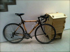 Bamboo bicycle and beehive