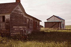 house and shed - Fisher Place - Arnegard North Dakota - 2013-07-04
