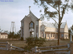 Trà Câu Catholic Church - Đức Phổ District - Quảng Ngãi 1967 - Photo by Gregg Heacock