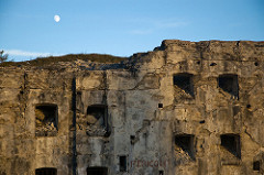 ruins under the moon