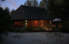 Villa on Denis Island in Twilight
