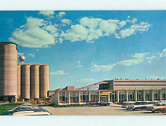 1960s postcard of the Dundee, Michigan, Cement Plant -- producing six million barrels annually.