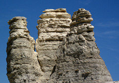 Chalk (Smoky Hill Chalk Member, Niobrara Formation, Upper Cretaceous; Castle Rock, south of Quinter, Kansas, USA) 2