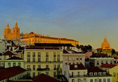 Lisbon seen from Alfama at the end of the day