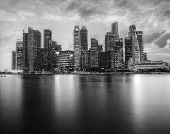 Singapore in black and white