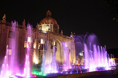 illuminated water fountains