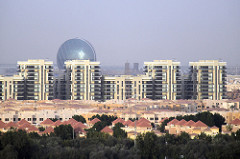 The "Wafer" at Al Raha Beach from distance, Abu Dhabi, UAE