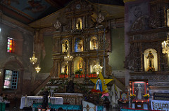 Mass in progress inside Baclayon church
