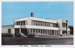 Postcard: City Hall, Kelowna, BC, 1951
