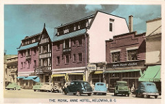 Postcard: Royal Anne Hotel, Kelowna, BC, 1951