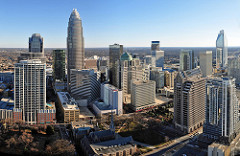 Charlotte skyline from The Vue condos