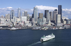 Ferry and skyline, 2001