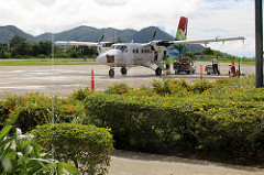 Our plane back to Mahé
