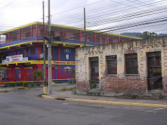 Blighted Building and New Building in San Pedro Sula, Honduras