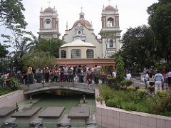 Walkway in Central Park in San Pedro Sula, Honduras