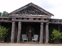 Houghton Hall - Walled Garden - Italian Garden - new rustic temple