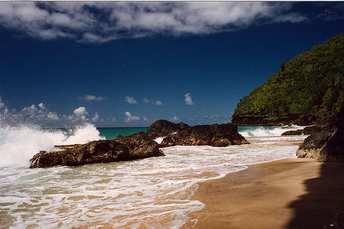 Hanakapiai Beach, Na Pali Coast, Kauai, Hawaii